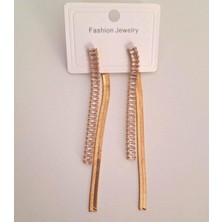 Svc Accessories Lüks Zirkon Taşlı Sallantılı Küpe