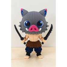 Hunga Demon Slayer - Inosuke Hashibira - Yün Örgü Görünümlü Figür