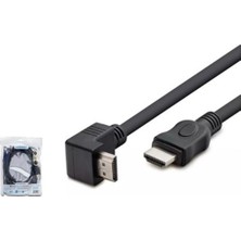 Hadron HDX2016 HDMI Kablo Pvc L Tip 1.5m Siyah (Kdo)