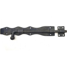 Esranın Dünyası Antika Tarz Dekoratif Pirinç Dövme Kapı Sürgüsü - 25CM, Oksit
