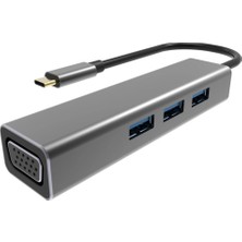 Vcom DH319 Type-C To USB 3.0-3 VGA Çevirici (Kdo)