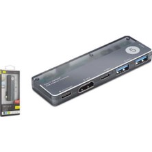 İetop Ietop TUH353 Type-C 3.1 Gen1 Combo Hub Pd HDMI 4K 5 Port 5 Gbps Alüminyum Gri (Kdo)