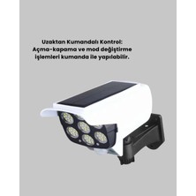 Uravas Store Solar Şarjlı Kamera Tasarımlı LED Duvar Lambası Hareket Sensörlü Dış Mekan Aydınlatma