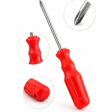 Hazar Gıda Profesyonel Yıldız Uçlu Tornavida Ergonomik Kırmızı Saplı