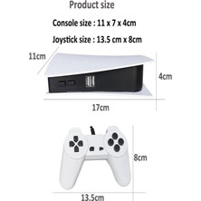 Uravas Store Beyaz Renkli 8bit USB Bağlantılı Taşınabilir 2 Kollu Retro Temalı Video Oyun Konsolu