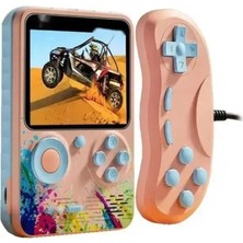 Uravas Store Taşınabilir Mini El Oyun Konsolu 500 Oyunlu Bluetooth Özellikli Pembe Renkli - Elektronik