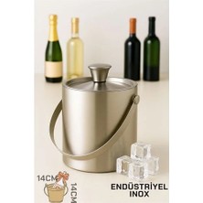 ALK Buz Kovası Çift Cidarlı Yalıtımlı Endüstriyel Inox Şampanya Şarap Bira Soğutucu Medıum 722052