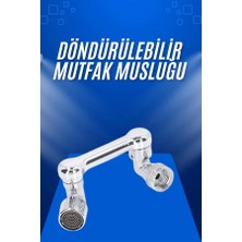 Uravas Store Döndürülebilir Musluk Mutfak Banyo Musluk Ucu Başlığı 4 Filtreli