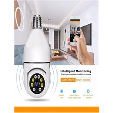 Uravas Store Beyaz 360 Derece Dönebilen Gece Görüşlü Kablosuz Wifi Ip Kamera Hd Kayıt Sd Kart Destekli