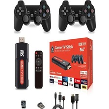 Uravas Store Android Tv Uyumlu Retro Oyun Konsolu 2 Kollu Bluetooth Destekli Çok Renkli - Elektronik