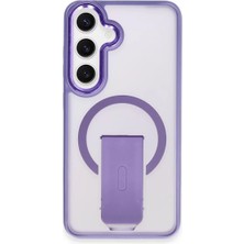 Mariposa Secret Newface Samsung Galaxy S24 Tork Magsafe Standlı Kapak - Derin Mor