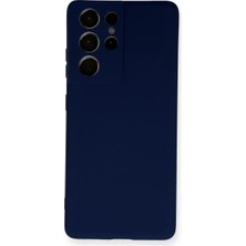 Mariposa Secret Newface Samsung Galaxy S21 Ultra Kılıf Nano Içi Kadife Silikon - Lacivert