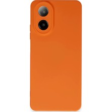 Mariposa Secret Newface Oppo A38 Kılıf Nano Içi Kadife Silikon - Turuncu