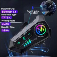 Üreticiniz ﻿Y10 2x Motosiklet Kask Intercom Çift Eşleşme Rgb Işıklı 5,3