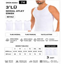Yıldız Çamaşır Erkek Modal Likralı Askılı Atlet (70-71-72-73-74) - 3 Adet