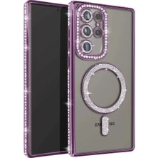 Mariposa Secret Newface Samsung Galaxy S23 Ultra Joke Simli Magneticsafe Kılıf - Derin Mor
