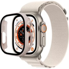 Mariposa Secret Newface Apple Watch Ultra 49MM Desert Camlı Kasa Ekran Koruyucu - Metalik Gold