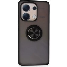 Mariposa Secret Newface Xiaomi Redmi Note 13 4g Kılıf Montreal Yüzüklü Silikon Kapak - Siyah