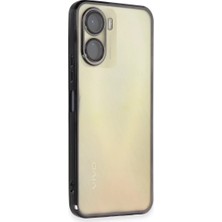 Mariposa Secret Newface Vivo Y16 Kılıf Razer Lensli Silikon - Siyah