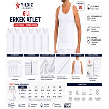 Yıldız Çamaşır Erkek Süprem Askılı Atlet (00-135-136) - 6 Adet