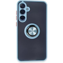 Mariposa Secret Newface Samsung Galaxy A15 4g Kılıf Montreal Yüzüklü Silikon Kapak - Buz Mavi