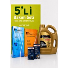Bosch-Waben Toyota Hilux 3.0 Filtre Bakım Seti-Supermax Oil 5W30 4 Lt (2006-2015) 4 Lü