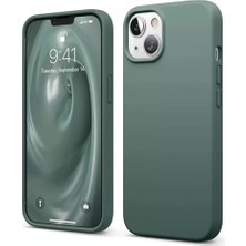 Mariposa Secret Newface Apple iPhone 14 Kılıf First Silikon - Koyu Yeşil