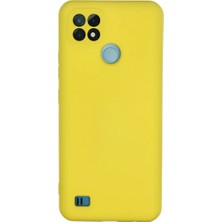 Mariposa Secret Newface Realme C21 Kılıf Nano Içi Kadife Silikon - Sarı