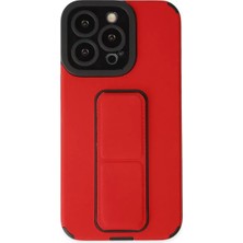 Mariposa Secret Newface Apple iPhone 13 Pro Kılıf Mega Standlı Silikon - Kırmızı