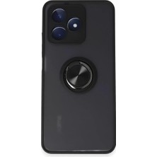 Mariposa Secret Newface Realme C53 Kılıf Montreal Yüzüklü Silikon Kapak - Siyah