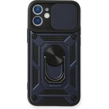 Mariposa Secret Newface Apple iPhone 11 Kılıf Pars Lens Yüzüklü Silikon - Lacivert