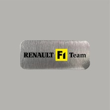 CRF Reklam Promosyon Matbaa Renault F1 Team Metal Etiket 3x7 cm Arkası Yapışkanlı 1 Adet