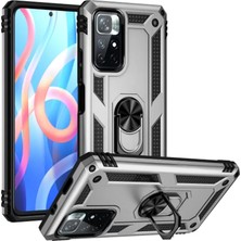 Mariposa Secret Newface Xiaomi Redmi Note 11T Kılıf Sofya Yüzüklü Silikon Kapak - Gümüş