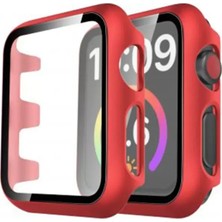 Mariposa Secret Newface Apple Watch 38MM Camlı Kasa Ekran Koruyucu - Kırmızı