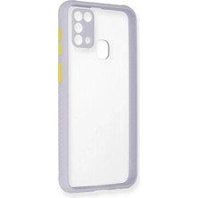 Mariposa Secret Newface Samsung Galaxy M31 Kılıf Miami Şeffaf Silikon - Lila