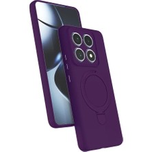 Mariposa Secret Newface Xiaomi Mi 14T Pro Regal Magsafe Standlı Kapak - Derin Mor