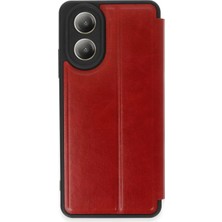 Mariposa Secret Newface Oppo A38 Kılıf Flip Cover - Kırmızı