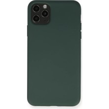 Mariposa Secret Newface Apple iPhone 11 Pro Max Kılıf Nano Içi Kadife Silikon - Koyu Yeşil