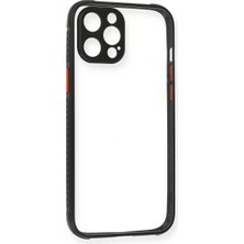 Mariposa Secret Newface Apple iPhone 12 Pro Kılıf Miami Şeffaf Silikon - Siyah