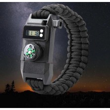 Üreticiniz Paracord Dijital Saat Düdük Hayatta Kalma Kamp Bilekliği
