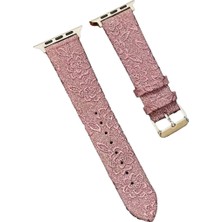 Mariposa Secret Newface Apple Watch 42MM Creeper Desenli Kordon - Rose Gold