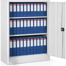 Ceasan 130 cm 2 Kapılı Çelik Dosya Dolabı 92X40X130 cm 3 Raflı Gri (Ral 7035)