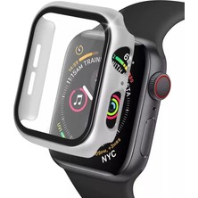 Mariposa Secret Newface Apple Watch 41MM Camlı Kasa Ekran Koruyucu - Gümüş