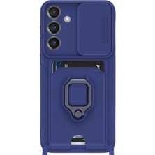 Mariposa Secret Newface Samsung Galaxy S25 Plus Kılıf Zuma Kartvizitli Yüzüklü Silikon - Lacivert