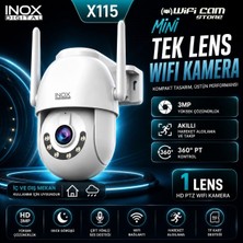 Wificam Inox Mini 3+3mp Çift Lens Wifi Güvenlik Kamerası Iç ve Dış Ortam