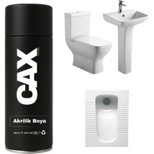 CAX Duşakabin-Lavabo-Fayans Spreyi Suya Dayanıklı Vernikli Parlak BEYAZ(RAL-9003) Sprey Boya 400 ml