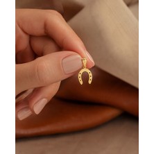 Sarezza Gold 14 Ayar Altın Nal Kolye Ucu