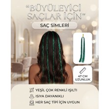 Rhea & Co. Saç Simi 47 cm Yeşil - Isıya Dayanıklı Çok Renkli Saç Aksesuarı