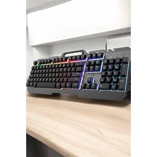 Uravas Store Q Klavye Rgb Işıklı Klavye ve Mouse Seti Kablolu Mouse Hediyeliş