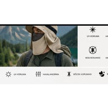 Oodun Explorer Sun Shield Uv Korumalı Outdoor Şapka – Boyun Korumalı, Nefes Alabilir, Katlanabilir, Unisex Kamp ve Balıkçı Şapkası